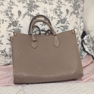 E Taupe Tote Bag